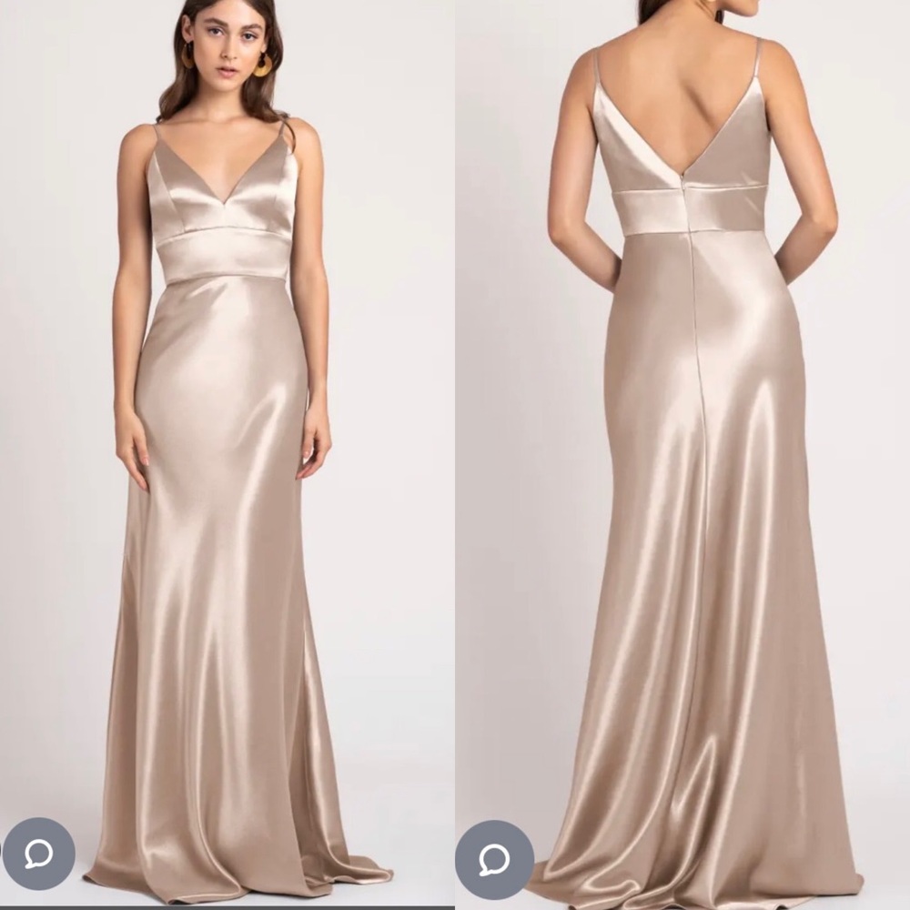 Jenny Yoo Satin Bridesmaid Dress Size 6 Color Petal Never Worn!